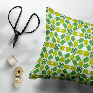 Leaf Pattern, Pattern Of Leaves, Green Leaves Accent Pillow