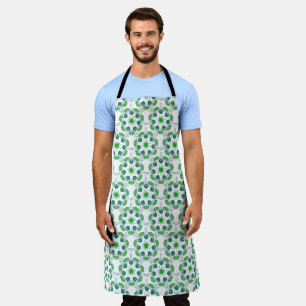 Leaf Pattern, Pattern Of Leaves, Green Leaves Apron