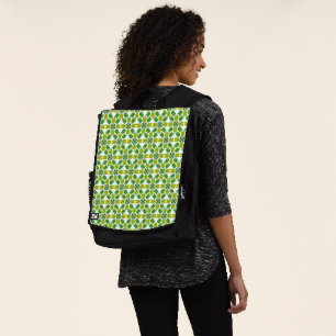 Leaf Pattern, Pattern Of Leaves, Green Leaves Backpack