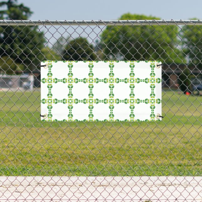 Leaf Pattern, Pattern Of Leaves, Green Leaves Banner (Insitu)