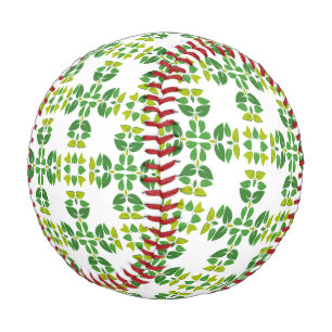 Leaf Pattern, Pattern Of Leaves, Green Leaves Baseball