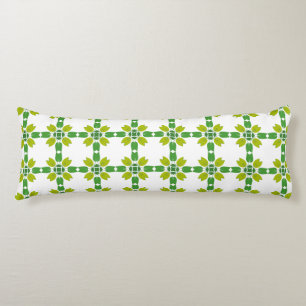 Leaf Pattern, Pattern Of Leaves, Green Leaves Body Pillow