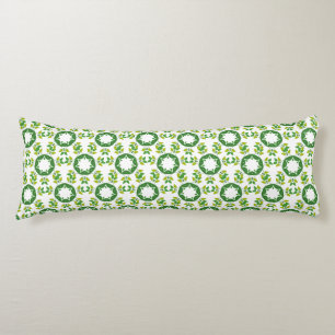 Leaf Pattern, Pattern Of Leaves, Green Leaves Body Pillow