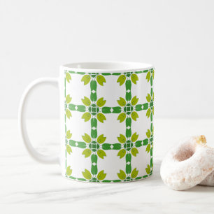 Leaf Pattern, Pattern Of Leaves, Green Leaves Coffee Mug