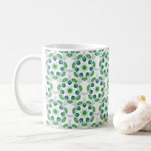Leaf Pattern, Pattern Of Leaves, Green Leaves Coffee Mug