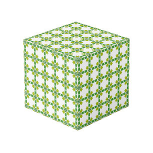 Leaf Pattern, Pattern Of Leaves, Green Leaves Cube