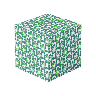 Leaf Pattern, Pattern Of Leaves, Green Leaves Cube