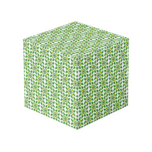 Leaf Pattern, Pattern Of Leaves, Green Leaves Cube