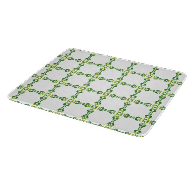 Leaf Pattern, Pattern Of Leaves, Green Leaves Cutting Board (Corner)