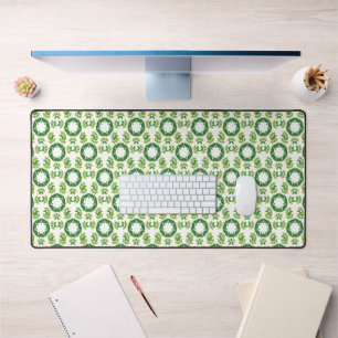 Leaf Pattern, Pattern Of Leaves, Green Leaves Desk Mat