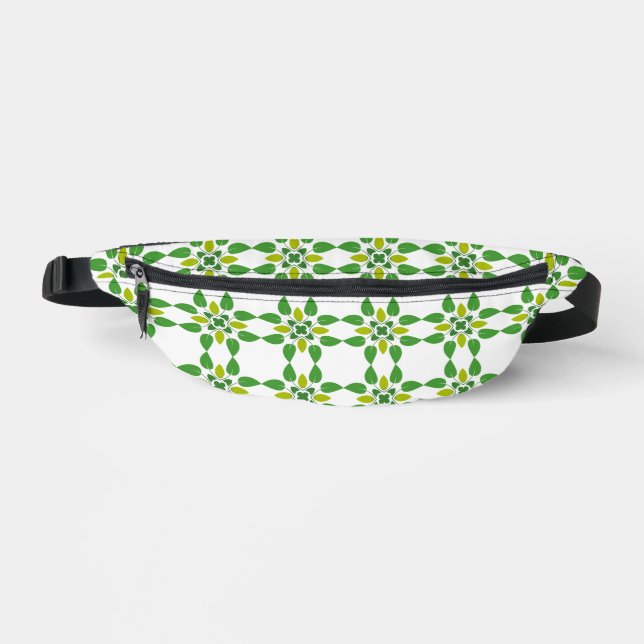 Leaf Pattern, Pattern Of Leaves, Green Leaves Fanny Pack (Front)