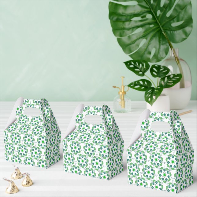 Leaf Pattern, Pattern Of Leaves, Green Leaves Favor Box (Multiple)