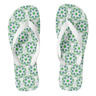 Leaf Pattern, Pattern Of Leaves, Green Leaves Flip Flops