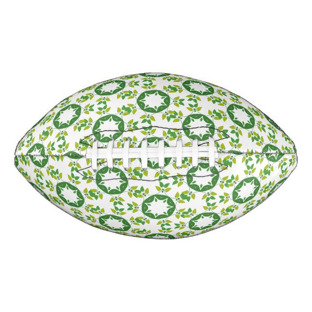Leaf Pattern, Pattern Of Leaves, Green Leaves Football (Front)