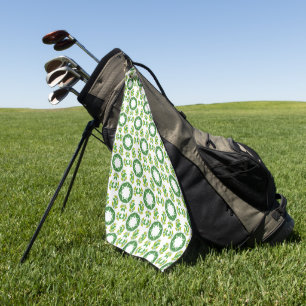 Leaf Pattern, Pattern Of Leaves, Green Leaves Golf Towel