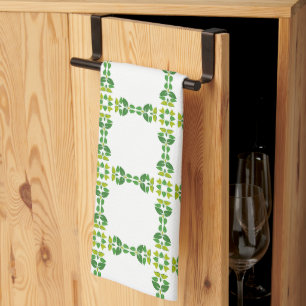 Leaf Pattern, Pattern Of Leaves, Green Leaves Kitchen Towel