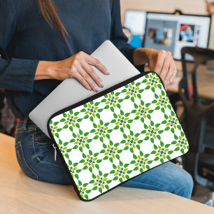 Leaf Pattern, Pattern Of Leaves, Green Leaves Laptop Sleeve