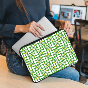 Leaf Pattern, Pattern Of Leaves, Green Leaves Laptop Sleeve
