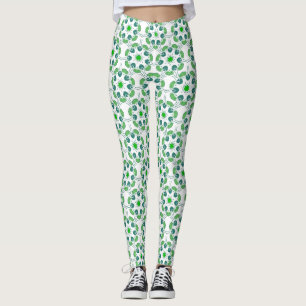 Leaf Pattern, Pattern Of Leaves, Green Leaves Leggings