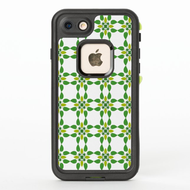 Leaf Pattern, Pattern Of Leaves, Green Leaves LifeProof iPhone Case (Back)