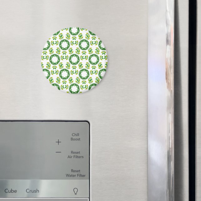 Leaf Pattern, Pattern Of Leaves, Green Leaves Magnet (In Situ (Fridge))