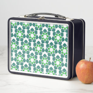 Leaf Pattern, Pattern Of Leaves, Green Leaves Metal Lunch Box