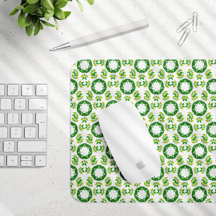 Leaf Pattern, Pattern Of Leaves, Green Leaves Mouse Pad