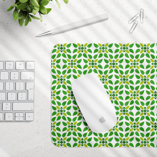 Leaf Pattern, Pattern Of Leaves, Green Leaves Mouse Pad