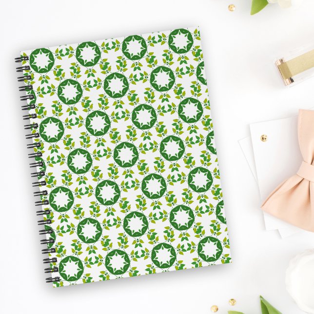 Leaf Pattern, Pattern Of Leaves, Green Leaves Notebook (Creator Uploaded)