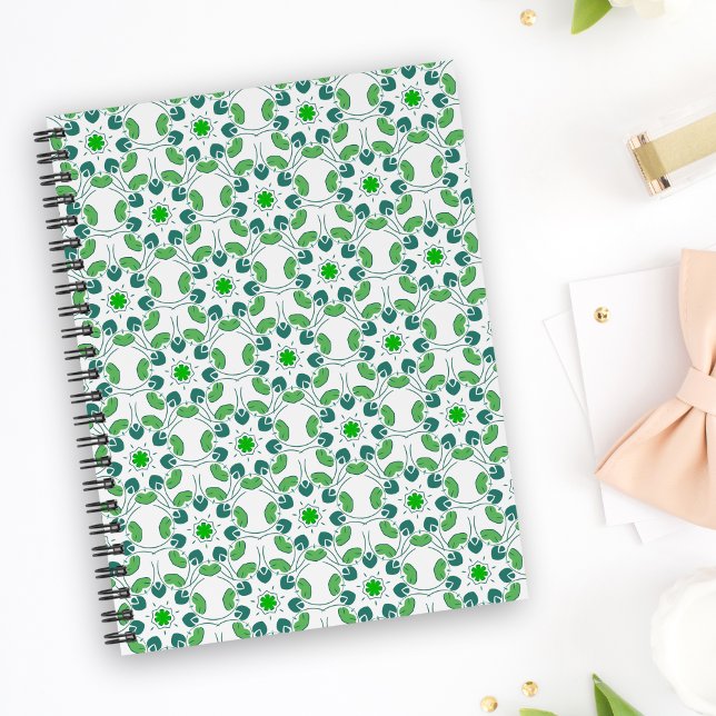 Leaf Pattern, Pattern Of Leaves, Green Leaves Notebook (Creator Uploaded)