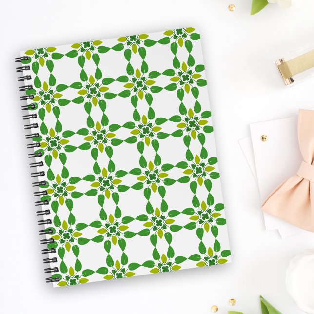 Leaf Pattern, Pattern Of Leaves, Green Leaves Notebook (Creator Uploaded)