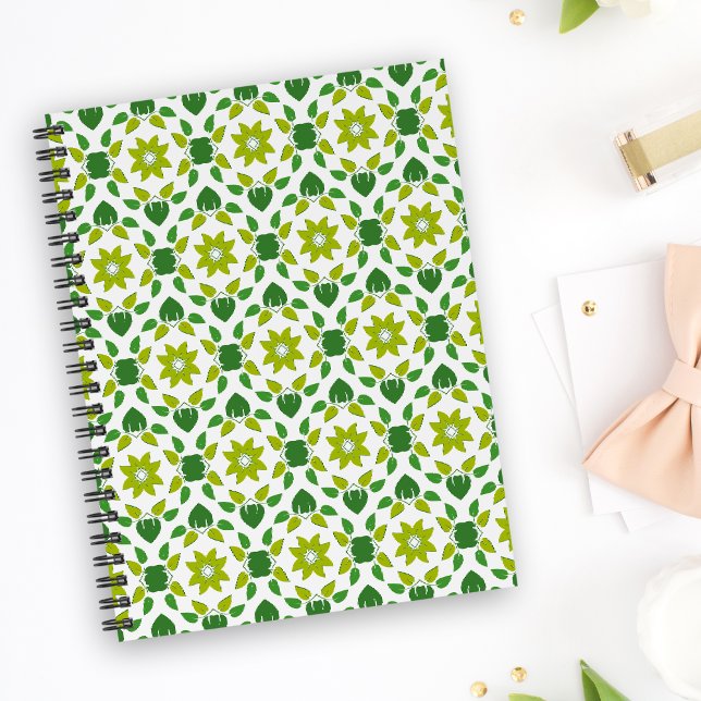 Leaf Pattern, Pattern Of Leaves, Green Leaves Notebook (Creator Uploaded)