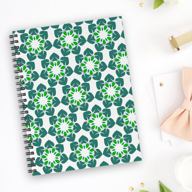 Leaf Pattern, Pattern Of Leaves, Green Leaves Notebook (Creator Uploaded)