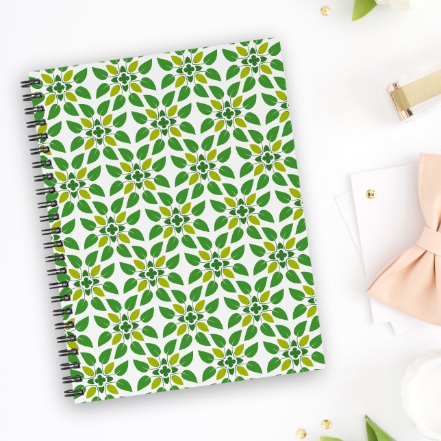 Leaf Pattern, Pattern Of Leaves, Green Leaves Notebook (Creator Uploaded)
