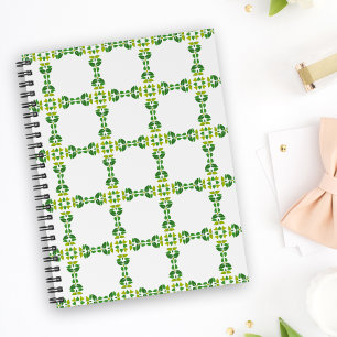 Leaf Pattern, Pattern Of Leaves, Green Leaves Notebook