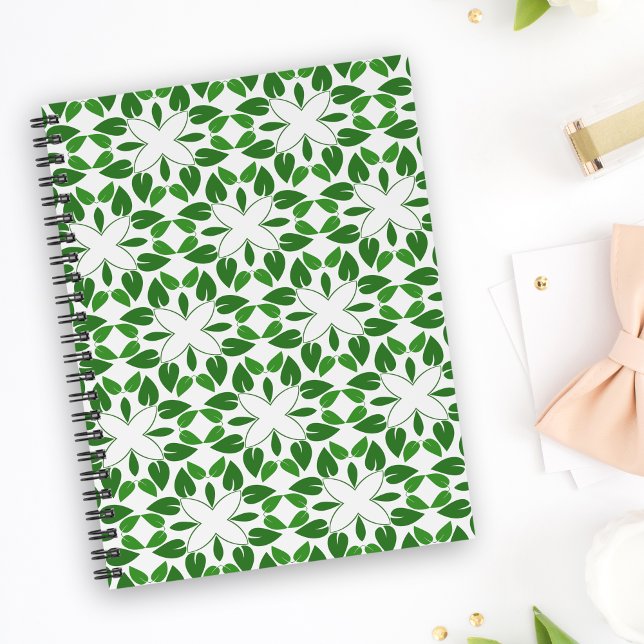 Leaf Pattern, Pattern Of Leaves, Green Leaves Notebook (Creator Uploaded)