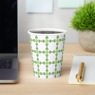 Leaf Pattern, Pattern Of Leaves, Green Leaves Paper Cups