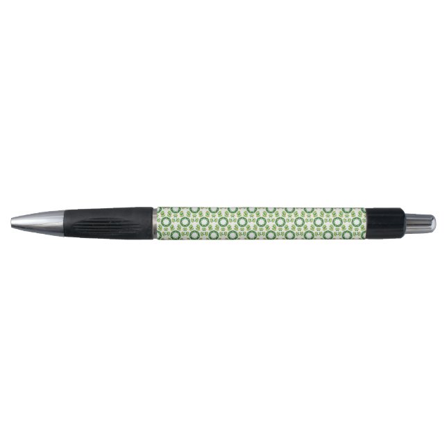 Leaf Pattern, Pattern Of Leaves, Green Leaves Pen (Front)