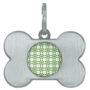 Leaf Pattern, Pattern Of Leaves, Green Leaves Pet ID Tag