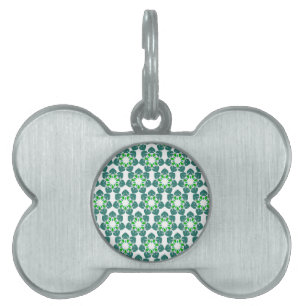 Leaf Pattern, Pattern Of Leaves, Green Leaves Pet ID Tag