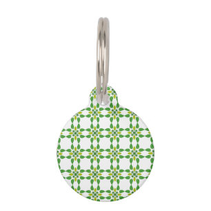 Leaf Pattern, Pattern Of Leaves, Green Leaves Pet Tag