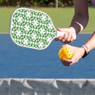 Leaf Pattern, Pattern Of Leaves, Green Leaves Pickleball Paddle