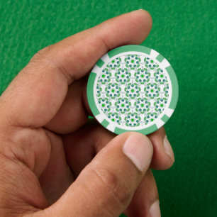Leaf Pattern, Pattern Of Leaves, Green Leaves Poker Chips