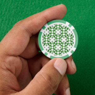 Leaf Pattern, Pattern Of Leaves, Green Leaves Poker Chips