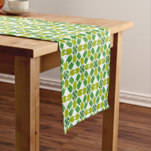 Leaf Pattern, Pattern Of Leaves, Green Leaves Short Table Runner