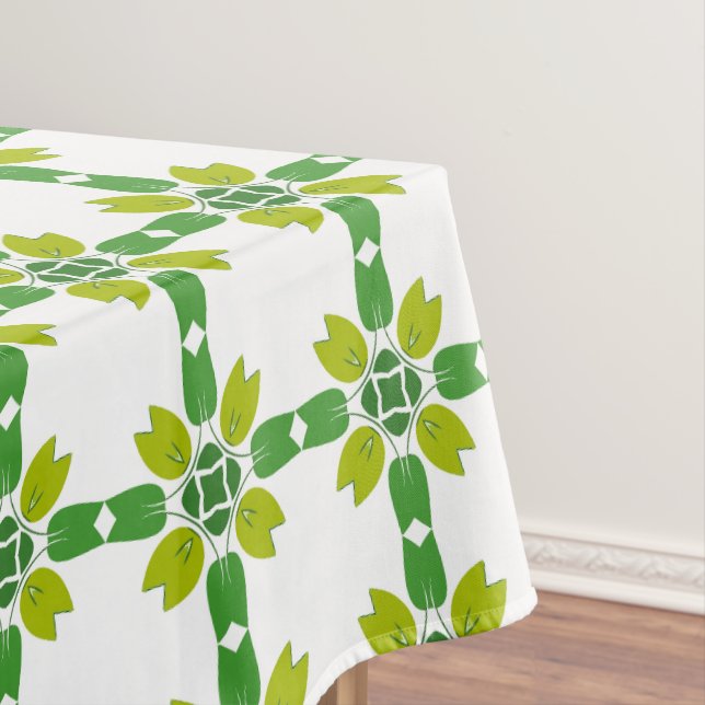 Leaf Pattern, Pattern Of Leaves, Green Leaves Tablecloth (In Situ)