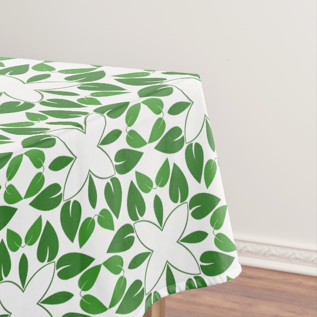 Leaf Pattern, Pattern Of Leaves, Green Leaves Tablecloth (In Situ)