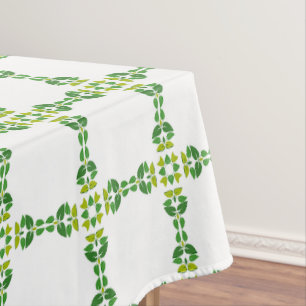 Leaf Pattern, Pattern Of Leaves, Green Leaves Tablecloth