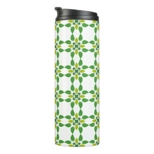 Leaf Pattern, Pattern Of Leaves, Green Leaves Thermal Tumbler