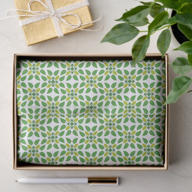 Leaf Pattern, Pattern Of Leaves, Green Leaves Tissue Paper (Gift)